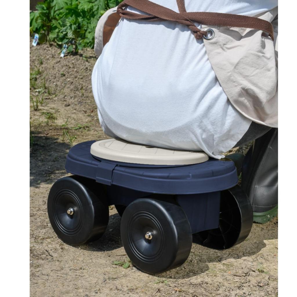 Тележка для полевых работ Green Pal GP Junior вращающаяся синяя (с сиденьем)