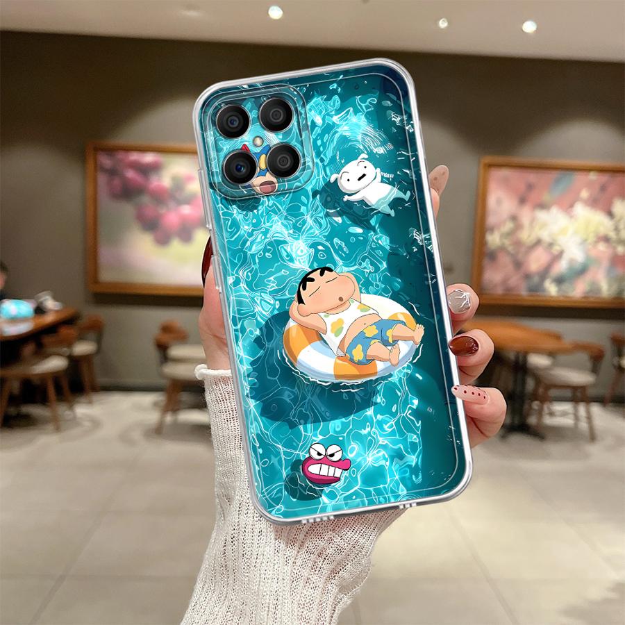 Милый Чехол-Пенал Shinchan для Honor X9b X8 X8b X7b X9a X8a 90 Lite Мягкая Защитная Крышка для Телефона