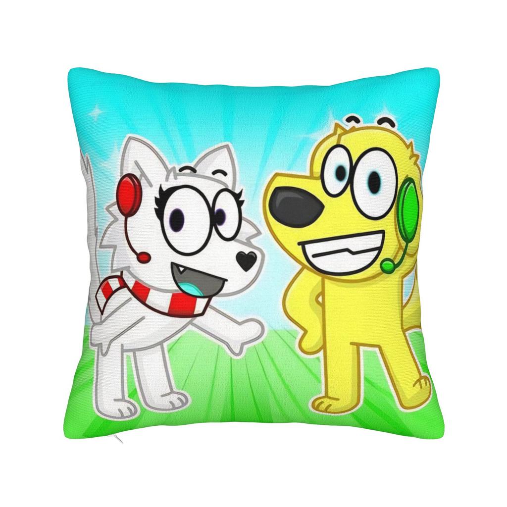 Tylers And Snowi Gaming Pillowcase Stuff Printed Cushion Cover Decorative Throw Pillow Case Cover Home Multi Size