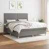 3142266 vidaXL Divan Bed with Mattress Dark Grey 160x200cm Fabric