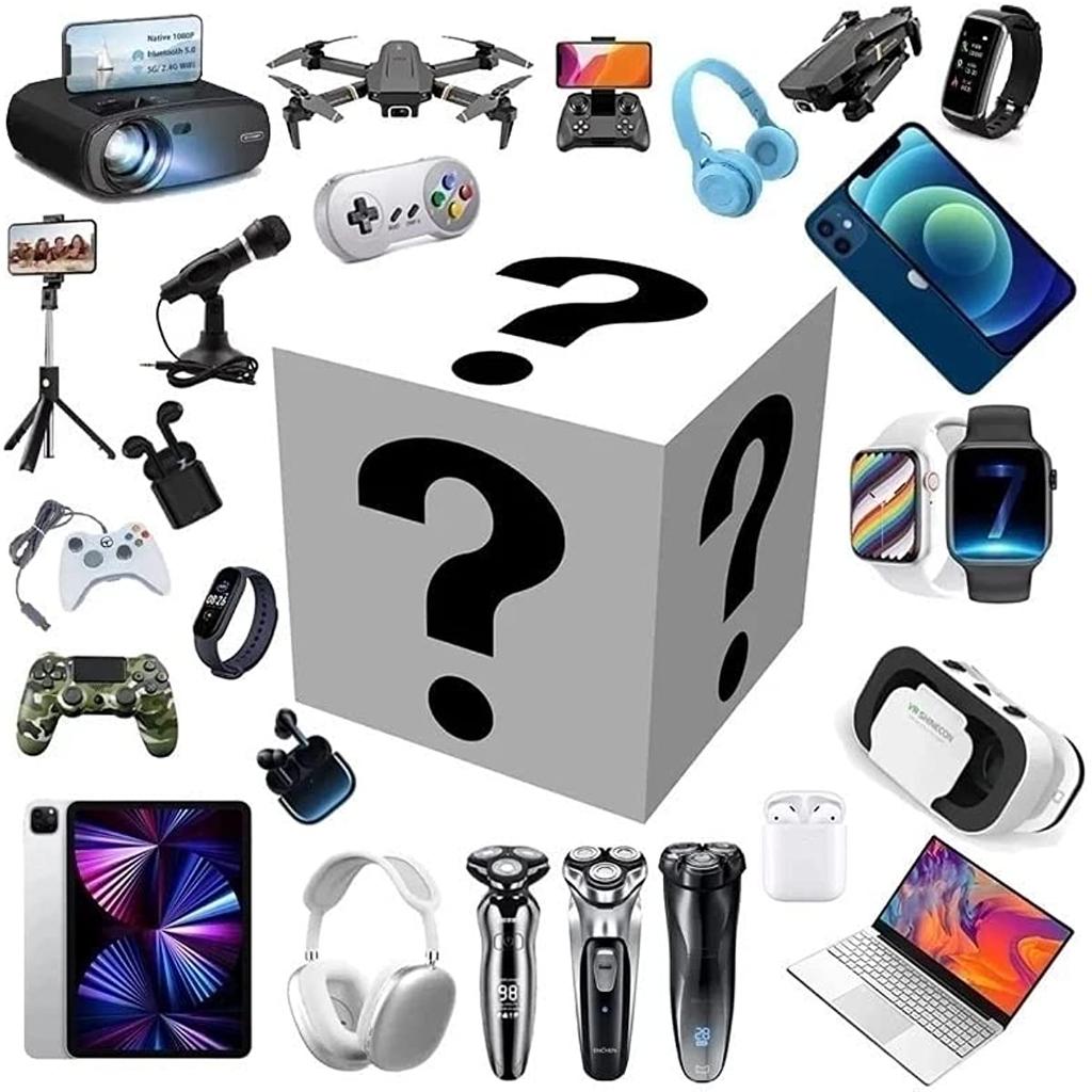Mystery Box Amazon возвращает электронику на поддонах, поддоны на ликвидационных складах, случайную электронику Mystery Box, например: Геймпад, дрон, мобильный телефон и т. д.
