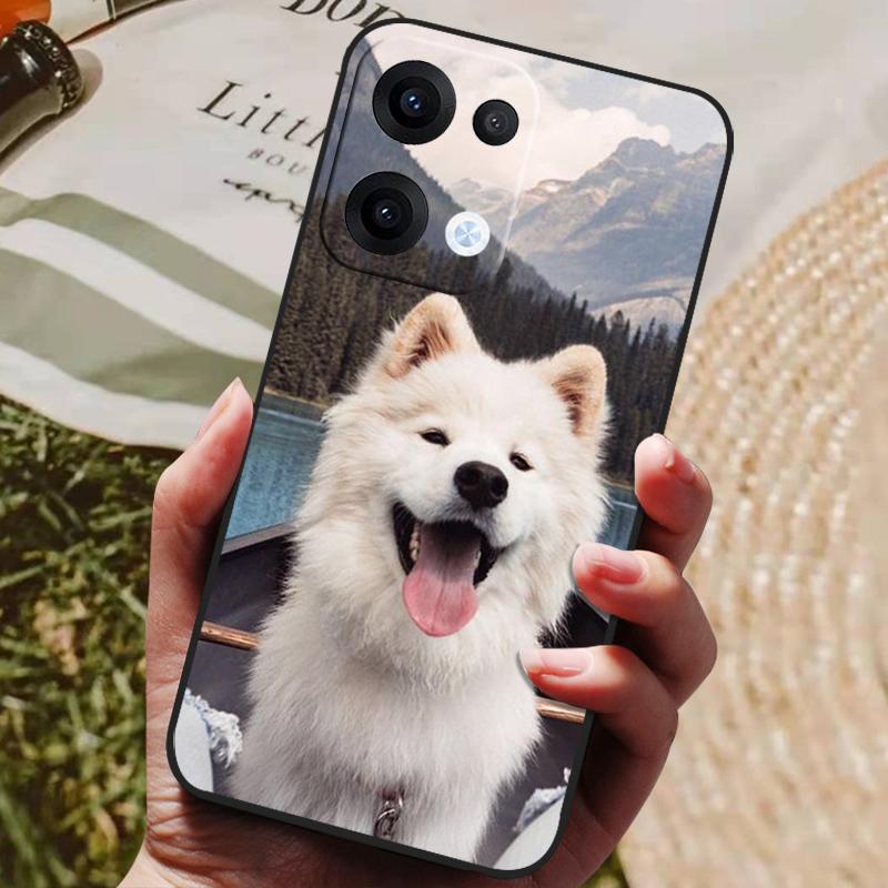 Чехол для Oppo Reno 13 Pro Черный Силикон ТПУ Мягкий Чехол для Телефона для Coque ppo Reno13 Pro 13Pro 5G Защитный Задний Корпус Fundas