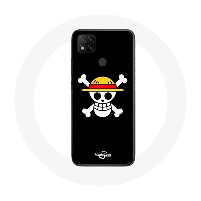 Case - Maniacase - Xiaomi Redmi 9C - One Piece Manga Skull - Soft - Black
