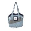 Large Capacity Tote Bag Women's Denim Patchwork Crossbody Bag Shopping Bag