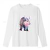 Colorful Watercolor Splash Aardvark Animal Print Casual T Shirt Vintage Washed Soft Streetwear Top For Everyday Wear Breathable