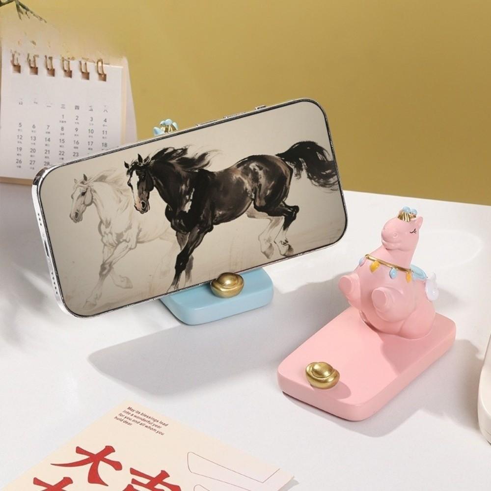 Pony Shape Zodiac Pony Phone Holder Horse Mascot Cell Phone Bracket Mobile Phone Stand Small Gifts