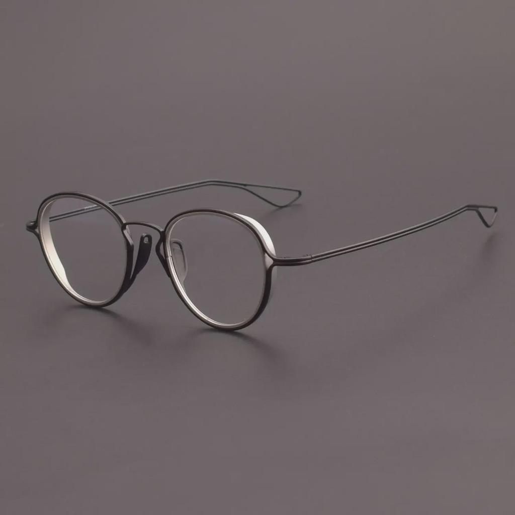 Dita Pure Titanium Retro Oval Glasses Frame, Style DTX100 - Fashionable and Perfect for Myopia, Men’s Large Frame.