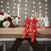 2 шт. Красные 3D ornaments со словом Си, Подвижные соединения, Традиционный символ Фу, Настольный декор, Креативный, Романтический