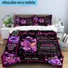 To My Daughter 3pcs Bedding,Including 1pc Duvet Cover And 2pcs Pillowcases Perfect for Christmas,Ideal for Bedroom, Dormitory