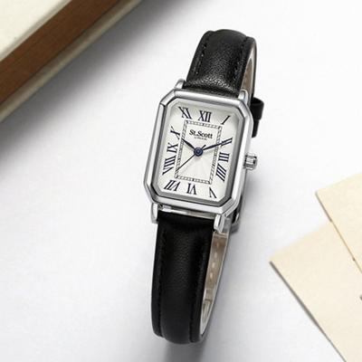 [Saint Scott] ST5088SWBK/ST5088RRBR Brenta Кожаные часы Черные / Коричневые , Популярные корейские часы