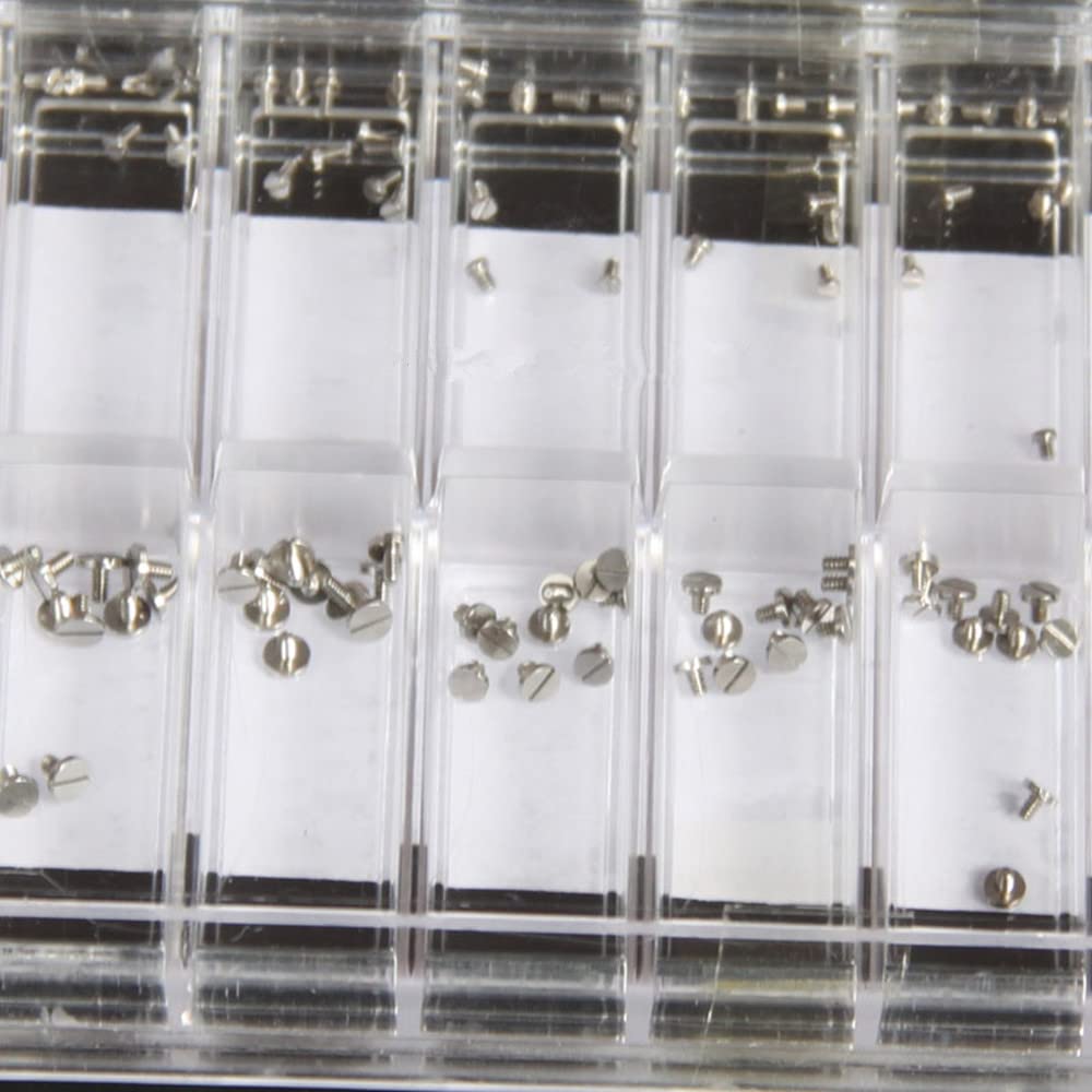 180 шт. Винты для задней крышки часов, стальные винты для ремонта, инструменты для часовщиков, аксессуары для часов