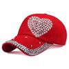 Бейсболки со стразами, бейсболка-снэпбек в форме сердца, бейсболка с отверстием для хвостика, женская, мужская