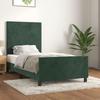 VidaXL Bed Frame with Headboard Dark Green 100x200 Cm Velvet3125620