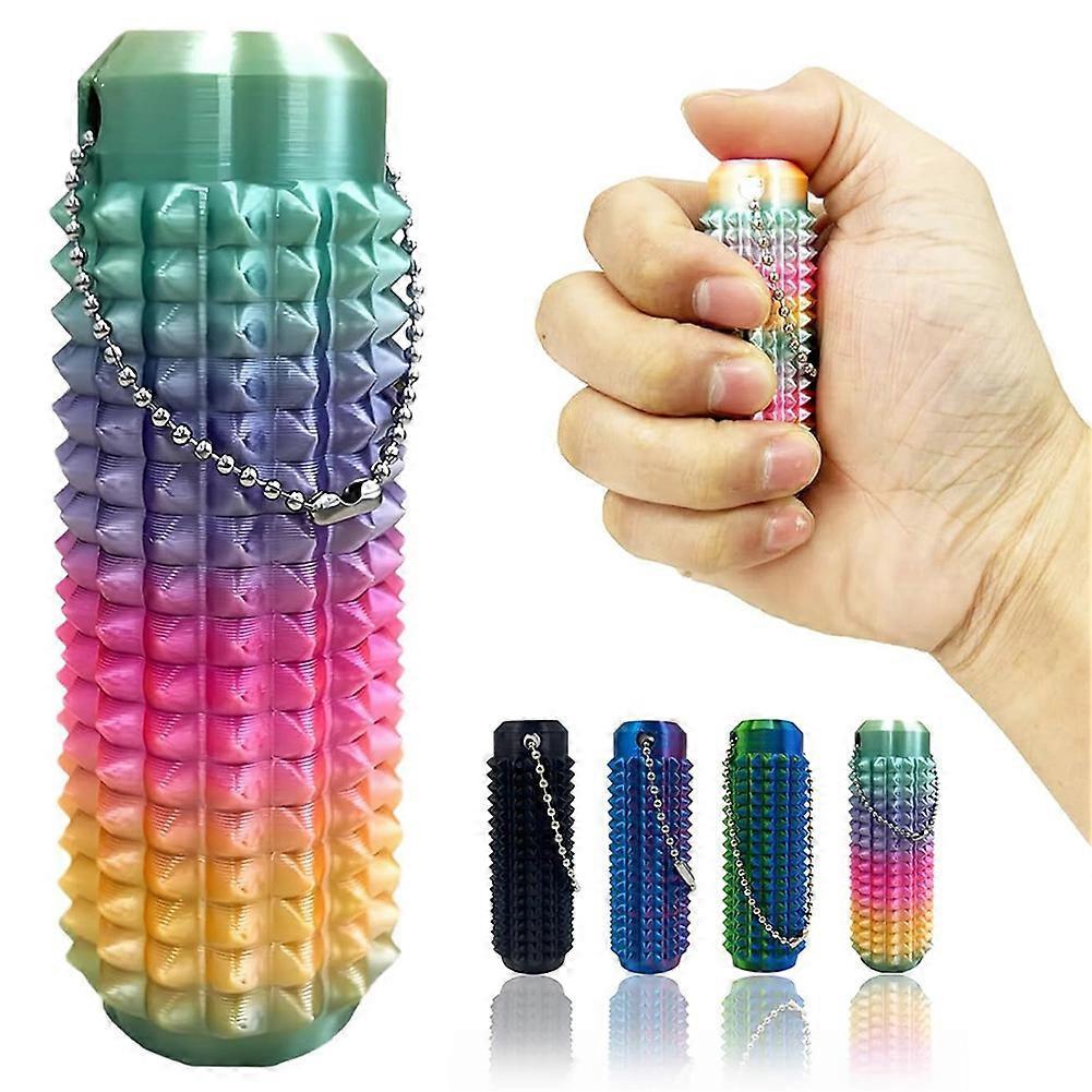 3D Printed Spiky Grippie Stim Keychain Portable Anxiety Relief Pendant Sensory Stress Relief Toy for Adults ADHDs