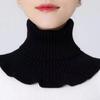 1PC Unisex Fake Turtleneck Collar Warm Autumn Winter Neck Scarf Soft Fake Collar Fashion Knitted Scarves Solid Color