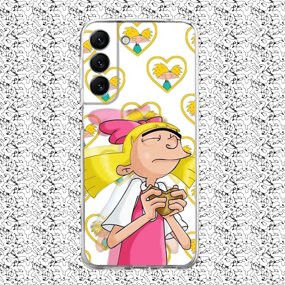 Мультяшный чехол Hey A-Arnold для телефона, силиконовый, для Samsung S30, S23, 21, 22, 20 Ultra, S20 FE lite, S10, 9, Plus Note20ultra, прозрачный