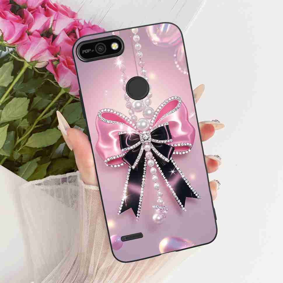 For Tecno Pop 2 F B1c Case Cartoon Lion Butterfly Silicone TPU Black Cover For Tecno Pop 2F POP 2F 5.45" Phone Cases Coque