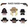 Building Block Soldier Action Figures Mini Characters Educational Toys Christmas Head For Kids N403 N404 N405 N406 N407 N408
