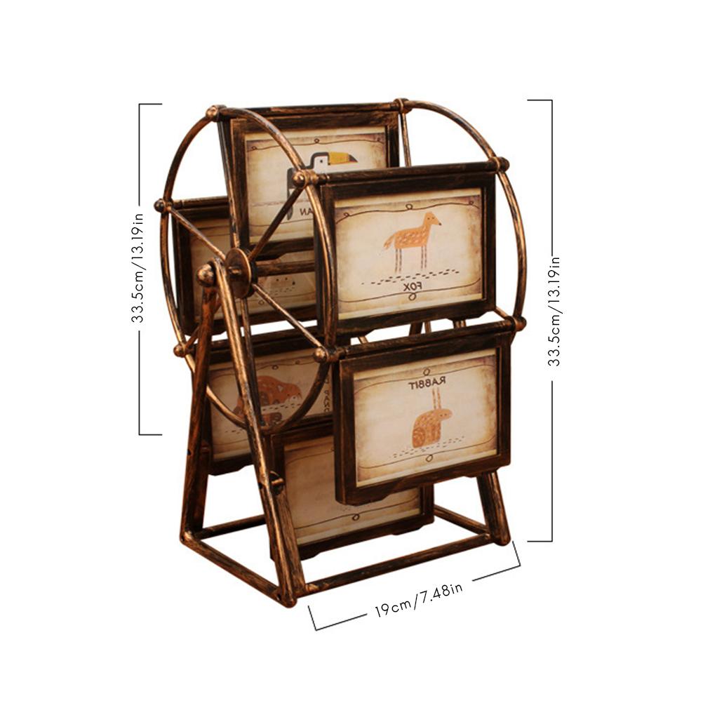 Винтажная семейная фоторамка колесо обозрения вращающаяся фоторамка домашний декор подарок