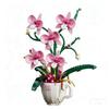 Горячий - 567 шт. Коллекция строительных кубиков DIY, Модель растения Бонсай из кубиков, Цветочный горшок, Модель синей орхидеи, Игрушка для снятия стресса, Подарки на день рождения