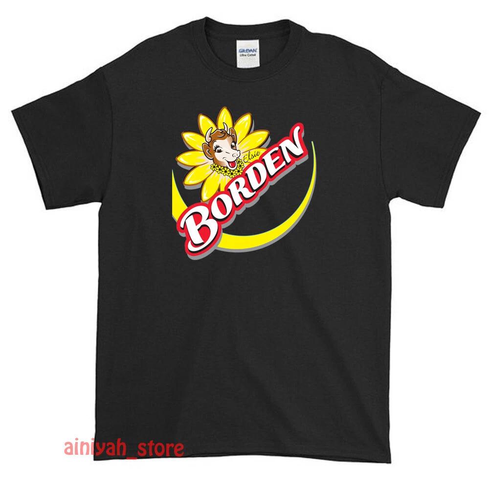 New Borden Cheese Logo Men's Funny T shirt USA Size S-XXL