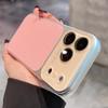 Чехол для телефона из ПУ кожи с узором личи Для For Iphone 17 16 1 14 Pro Max Жесткий ПК Камера Большое Окно 17promax Чехол