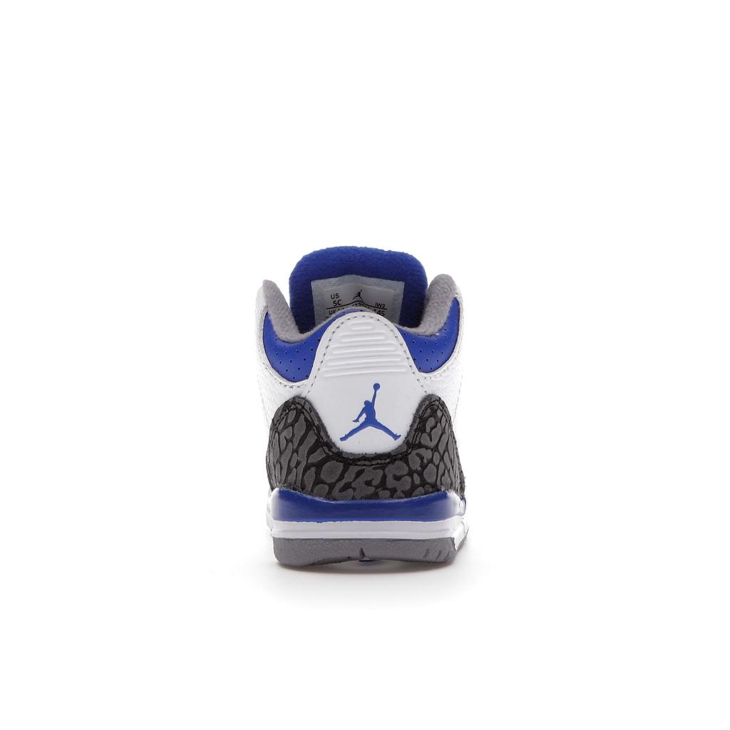 Кроссовки Air Jordan 3 Retro TD Racer Blue Baby Белый Черный Цементно-Серый 832033-145
