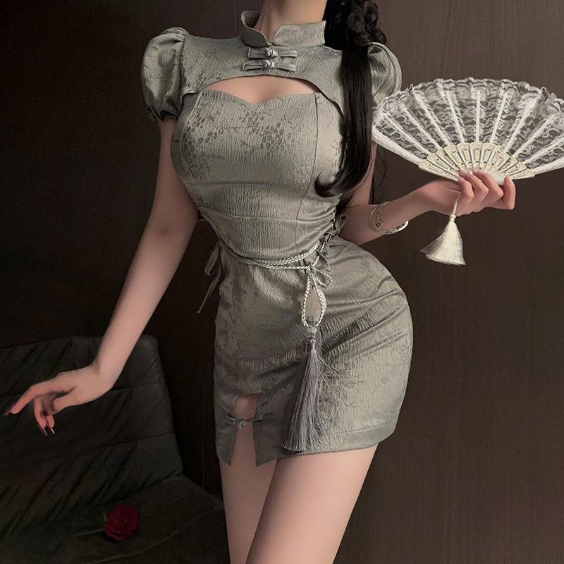 Новое китайское сексуальное нижнее белье Cheongsam Pure Desire соблазняет сексуальную привлекательность платья униформы