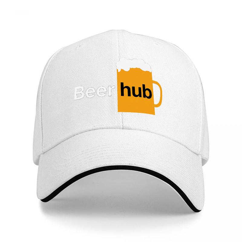 Кепка бейсболка с логотипом Beer hub Черная с дизайном пивной кружки для взрослых Повседневная одежда и активный отдых Стиль StateUnisext Аксессуар