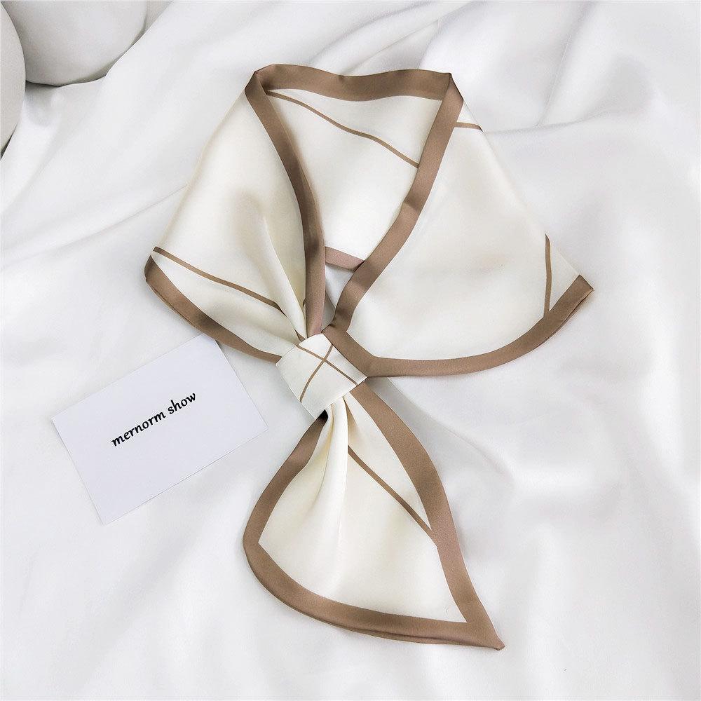 Новые шарфы Шелковые шарфы Женские весенние и осенние длинные декоративные профессиональные шарфы Летние тонкие стили в сочетании с рубашками Стильные