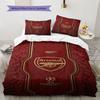 Arsenal F Pattern Bedding,Quilt Set Quilt Cover Pillowcase Home Birthday Gift(1 * duvet cover + 2 * pillowcase, without core)