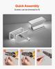 Cabinet Knobs, 10 Pack, 36 mm Zinc Alloy Drawer Pulls Door Handles, Rectangular Kitchen Dresser Solid Knobs, Cupboard Hardware with Screws for