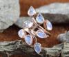 Rainbow Moonstone Gemstone Ring, 925 Sterling Silver, Rose Gold Ring, Handmade Jewelry, Ring For Sale, Birthstone Ring