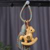 Traditional Mobile Phone Chain Wooden Zodiac Key Ring Chinese Style Horse Keychain  New Year Gift