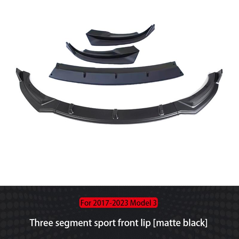 Front Bumper Lip Chin Diffuser Body Kit Spoiler Deflector Tuning Accessories For Tesla Model 3 2017-2023 Model Y 2021-2024