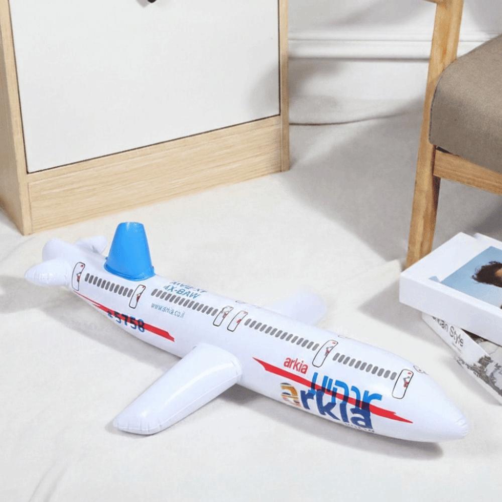 2 Colors Inflatable Airliner Toy PVC Inflatable Airliner Inflatable Cartoon Plane Outdoor Sports