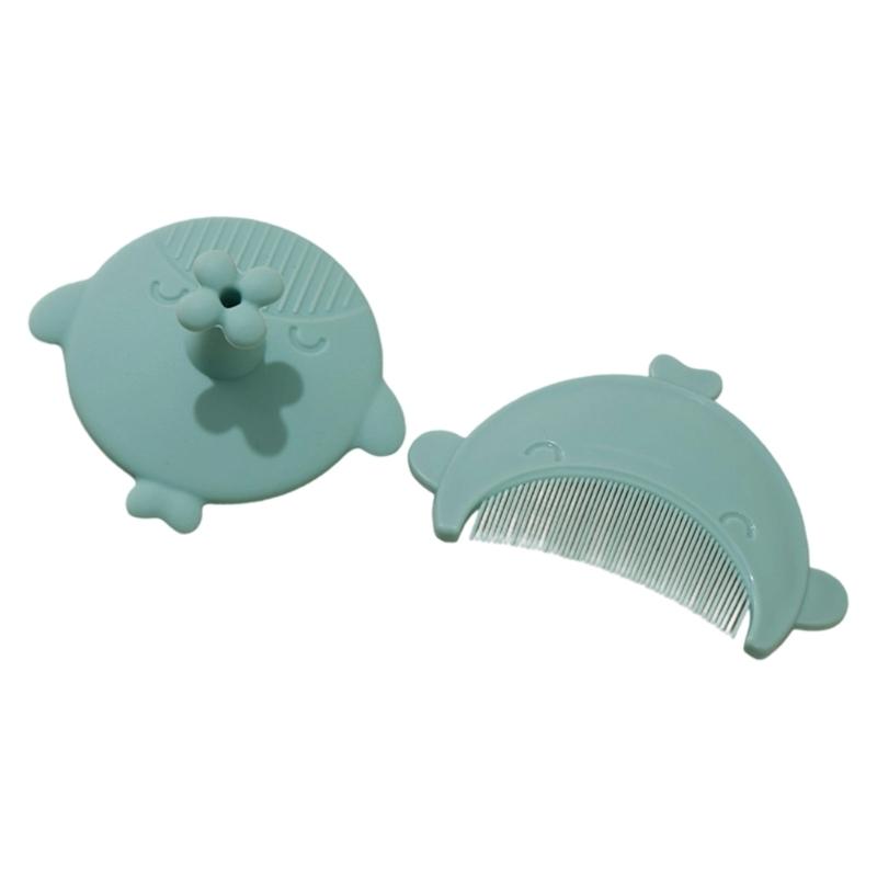 Silicone Massage Shampoo Brush Baby Bath Cradle Caps Brush Comb Scrubber Brush Universal for Newborns Baby Essential