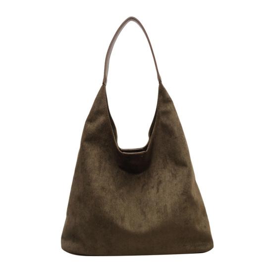 Замшевая сумка через плечо в стиле ретро, большая вместимость, сумка-кроссбоди, регулируемый ремешок, повседневная сумка большой вместимости