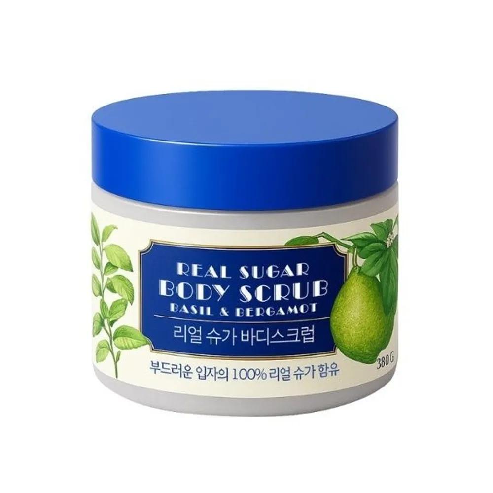 NO BRAND Real Sugar Body Scrub Basil & Bergamot 380g 1 Pack Body Care