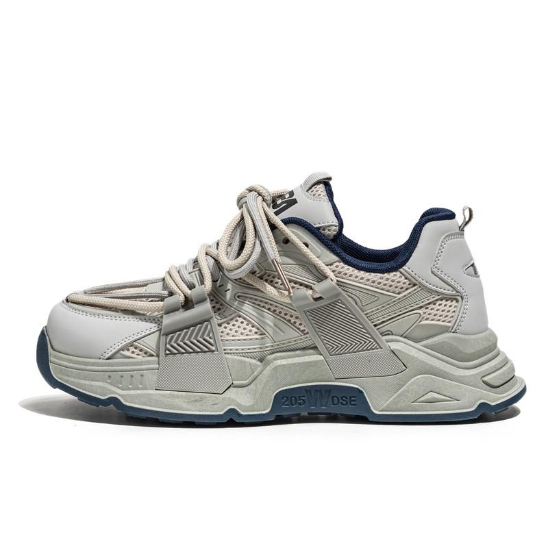 Папины кроссовки мужские 2024 весна новые на толстой подошве увеличивающие рост повседневные кроссовки мужские универсальные спортивные кроссовки B608