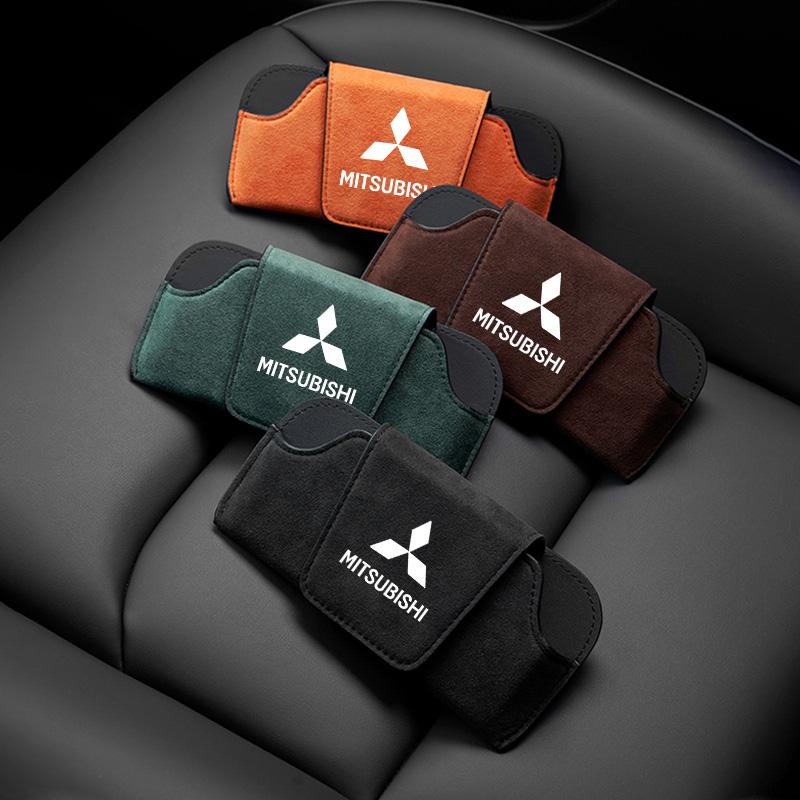 cxpzhg1 Car Sun Visor Glasses Holder Suede Wear-Resistant Sunglasses Protective Storage Case For Mitsubishi Lancer Outlander Pajero l200