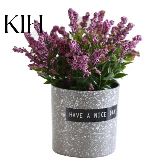 Simulation Flower 1Pc Fake Potted Realistic Plastic Artificial Lavender Imitated for Office Desktop Balcony Home Decor Plant