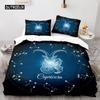Комплект постельного белья Constellation Aries Galaxy Theme 2/3 шт. Комплект постельного белья King Size Полиэстеровый пододеяльник для любителя Constellation
