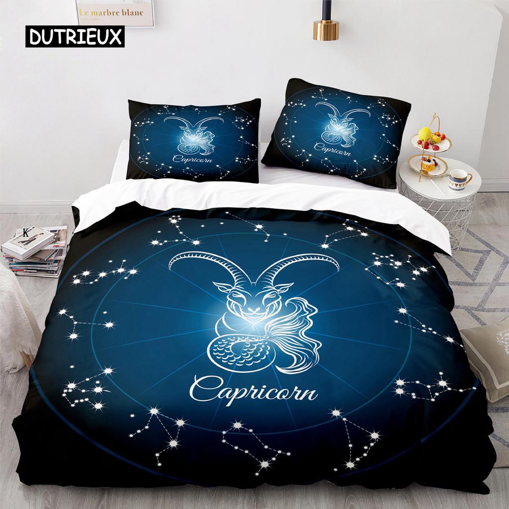 Комплект постельного белья Constellation Aries Galaxy Theme 2/3 шт. Комплект постельного белья King Size Полиэстеровый пододеяльник для любителя Constellation