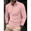Classic Men'S Simple Solid Color Lapel Polo Shirts Spring Autumn Business Leisure Outdoor Travel Friends Party Long Sleeve Tops