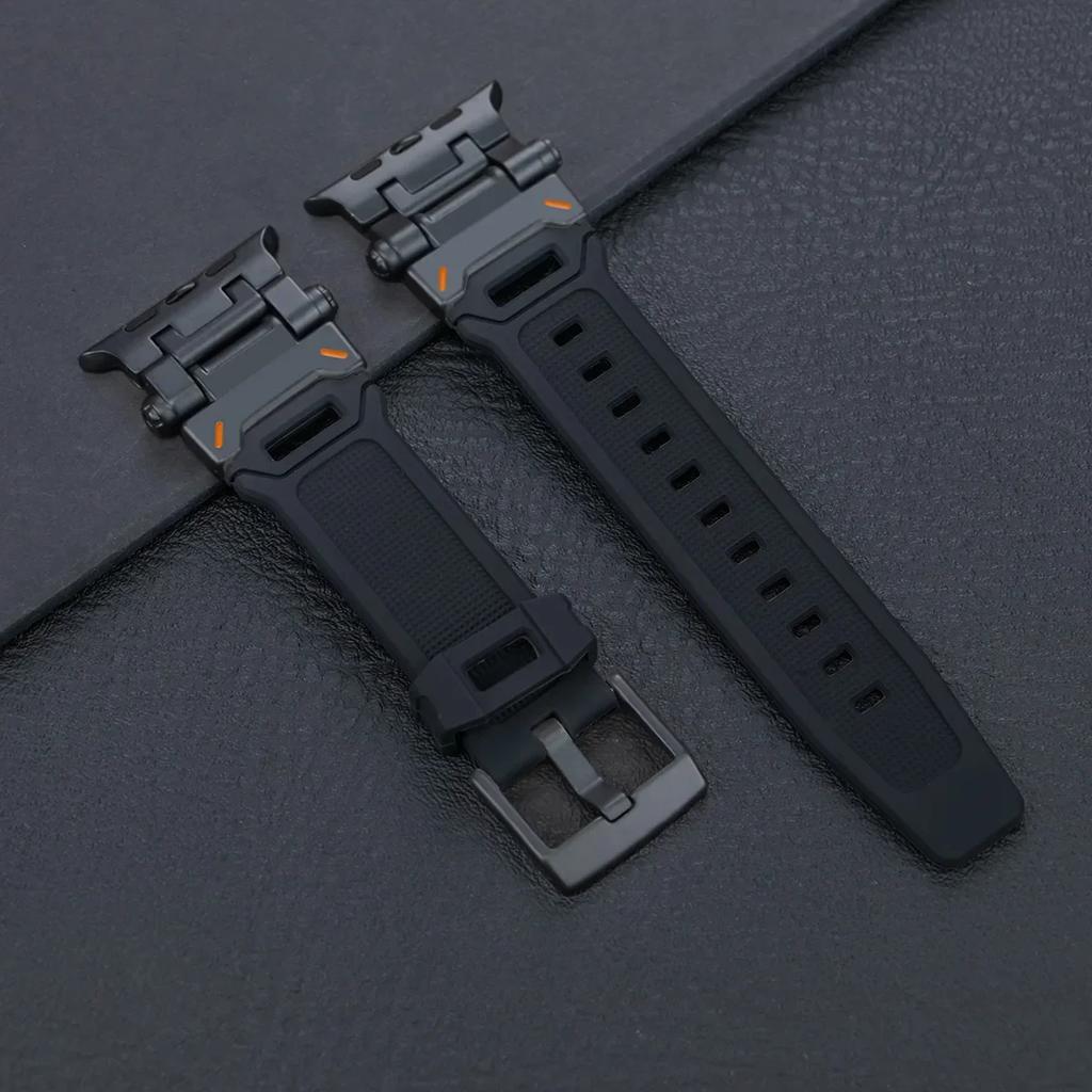 Силиконовый спортивный ремешок для Apple Watch Ultra 49 мм 45 мм 42 44 мм Резиновый ремешок для iWatch Series 9 8 7 se 6 5 4 ultra 2 49 Correa