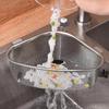 Kitchen Tools Stainless Steel Sink Drain Basket Triangle Food Egg Filter Organizer Shelf Rack Drainier Household Accessories