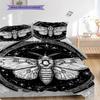 Night Garden Dreamy Purple Butterfly Mushroom Scene Bedding 1 Duvet Cover 2 Pillowcase Without Core Without Core