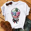 Fashion Dream Catcher T Shirt Women Unisex Harajuku Graphic Print T Shirt Fashion Crew Neck Short Sleeve  Plus Size T Shirt Unisex