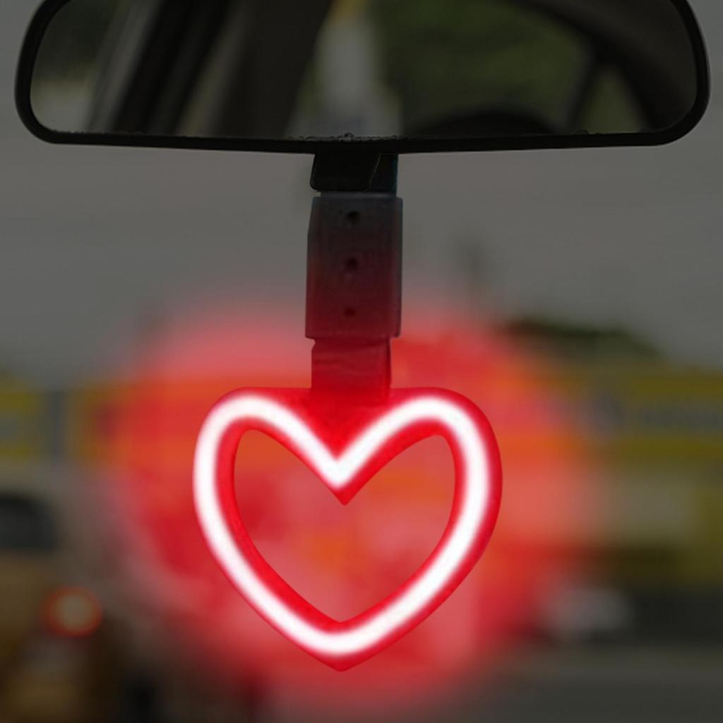 Светодиодная подсветка салона автомобиля в форме сердца Светодиодная автомобильная декорация Ручки для автомобиля в форме сердца для внедорожника, автодома, седана, грузовика Авто